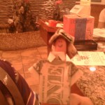 0316090006 An origami dollar shirt and hat